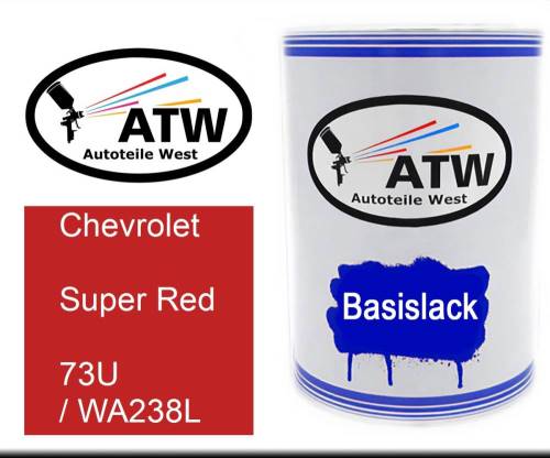 Chevrolet, Super Red, 73U / WA238L: 500ml Lackdose, von ATW Autoteile West.